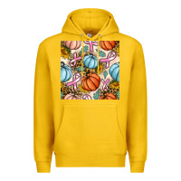 Lemon breast cancer awareness with pumpkin and leopard seamless pattern Premium Hoodie - BundleAndBundleShop