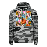 Slate Camo breast cancer awareness with pumpkin and leopard seamless pattern Premium Hoodie - BundleAndBundleShop