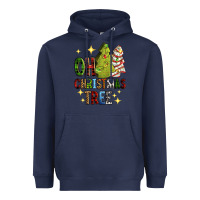 Navy Oh Christmas tree Christmas cake Heavyweight Hoodie - RanaPortraitStore
