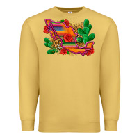 Antique Gold mexico map Premium Sweatshirt - Zillion Design Studio