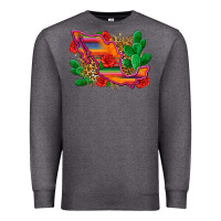 Charcoal Heather mexico map Premium Sweatshirt - Zillion Design Studio