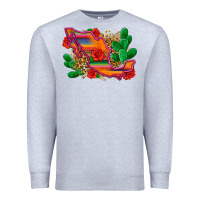 Heather Grey mexico map Premium Sweatshirt - Zillion Design Studio
