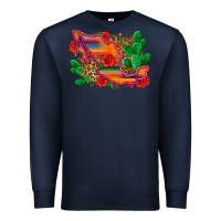 Navy mexico map Premium Sweatshirt - Zillion Design Studio
