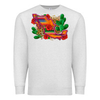 Oatmeal Heather mexico map Premium Sweatshirt - Zillion Design Studio