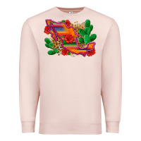 Pale Pink mexico map Premium Sweatshirt - Zillion Design Studio