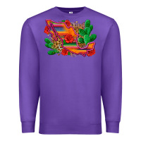 Purple mexico map Premium Sweatshirt - Zillion Design Studio
