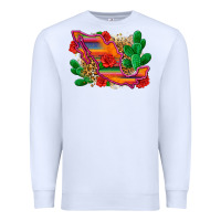 White mexico map Premium Sweatshirt - Zillion Design Studio