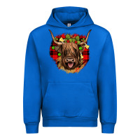 Cobalt highland cow  christmas Urban Hoodie - JahusDesignShop