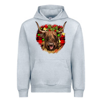 Heather Grey highland cow  christmas Urban Hoodie - JahusDesignShop