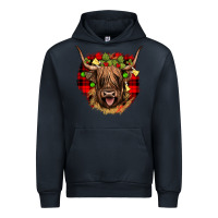 Navy highland cow  christmas Urban Hoodie - JahusDesignShop