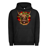 Pigment Black highland cow  christmas Urban Hoodie - JahusDesignShop