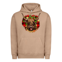 Pigment Burro highland cow  christmas Urban Hoodie - JahusDesignShop