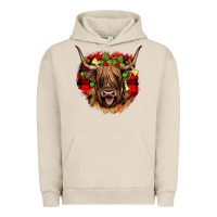 Pigment French Oak highland cow  christmas Urban Hoodie - JahusDesignShop