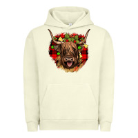 Pigment Pistachio highland cow  christmas Urban Hoodie - JahusDesignShop