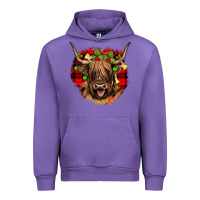 Tulip highland cow  christmas Urban Hoodie - JahusDesignShop