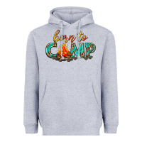 Heather Grey born to camp Heavyweight Hoodie - texasbilliewilder