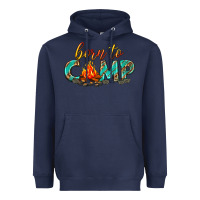 Navy born to camp Heavyweight Hoodie - texasbilliewilder