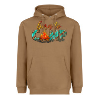 Toasted Coconut born to camp Heavyweight Hoodie - texasbilliewilder