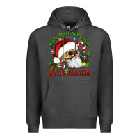 Charcoal Heather When You're Dead Inside But It's Christmas Hippie Skeleton Santa Premium Hoodie - Artiststas