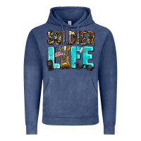 Vintage Denim soldier  life Vintage Hoodie - AdoDesignShop