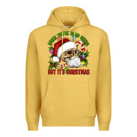 Antique Gold When You're Dead Inside But It's Christmas Hippie Skeleton Santa Premium Hoodie - Artiststas