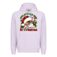 Lilac When You're Dead Inside But It's Christmas Hippie Skeleton Santa Premium Hoodie - Artiststas