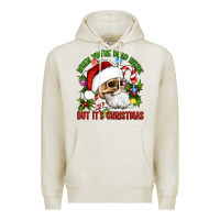 Oatmeal Heather When You're Dead Inside But It's Christmas Hippie Skeleton Santa Premium Hoodie - Artiststas