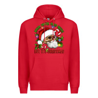 Red When You're Dead Inside But It's Christmas Hippie Skeleton Santa Premium Hoodie - Artiststas