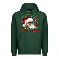 Sports Green When You're Dead Inside But It's Christmas Hippie Skeleton Santa Premium Hoodie - Artiststas