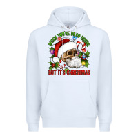 White When You're Dead Inside But It's Christmas Hippie Skeleton Santa Premium Hoodie - Artiststas
