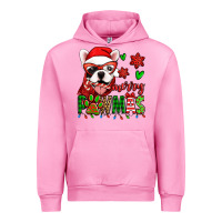 Fuchsia Pink merry pawmas christmas french bulldog Urban Hoodie - Jasminsmagicworld