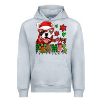 Heather Grey merry pawmas christmas french bulldog Urban Hoodie - Jasminsmagicworld