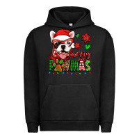 Pigment Black merry pawmas christmas french bulldog Urban Hoodie - Jasminsmagicworld