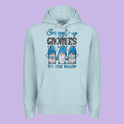 Snuggle Up Gnomies It's Cold Outside Premium Hoodie Designed By Jahusdesignshop