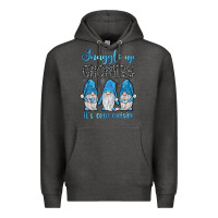 Charcoal Heather snuggle up gnomies it's cold outside Premium Hoodie - JahusDesignShop