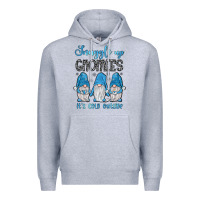 Heather Grey snuggle up gnomies it's cold outside Premium Hoodie - JahusDesignShop
