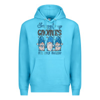 Ocean Blue snuggle up gnomies it's cold outside Premium Hoodie - JahusDesignShop