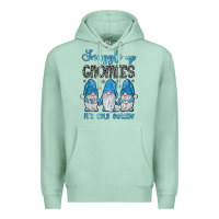 Seafoam snuggle up gnomies it's cold outside Premium Hoodie - JahusDesignShop