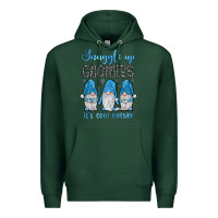Sports Green snuggle up gnomies it's cold outside Premium Hoodie - JahusDesignShop