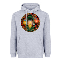 Heather Grey Xmas Lantern Christmas Heavyweight Hoodie - RanaPortraitStore