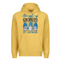 Antique Gold snuggle up gnomies it's cold outside Premium Hoodie - JahusDesignShop