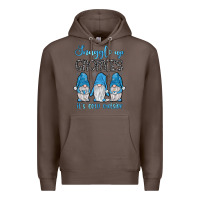 Coffee snuggle up gnomies it's cold outside Premium Hoodie - JahusDesignShop