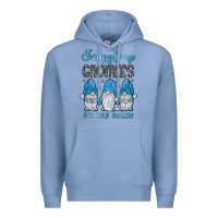 Colony Blue snuggle up gnomies it's cold outside Premium Hoodie - JahusDesignShop
