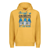 Mustard snuggle up gnomies it's cold outside Premium Hoodie - JahusDesignShop