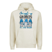 Oatmeal Heather snuggle up gnomies it's cold outside Premium Hoodie - JahusDesignShop