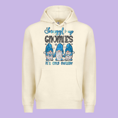 Snuggle Up Gnomies It's Cold Outside Premium Hoodie Designed By Jahusdesignshop