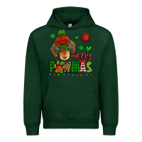 Forest Green merry pawmas christmas dachshund Urban Hoodie - Jasminsmagicworld