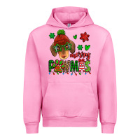 Fuchsia Pink merry pawmas christmas dachshund Urban Hoodie - Jasminsmagicworld