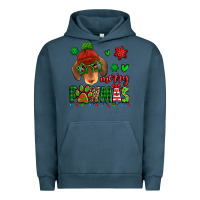 Pigment Midnight Navy merry pawmas christmas dachshund Urban Hoodie - Jasminsmagicworld