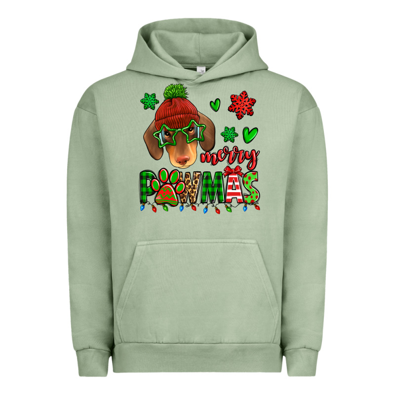 Merry Pawmas Christmas Dachshund Urban Hoodie by Jasminsmagicworld | Teevron